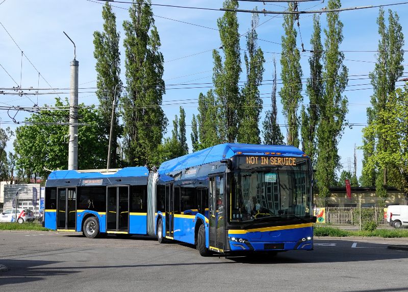 Der erste Gelenkwagen auf dem Depotgelände im polnischen Gdynia. Foto: (c) Marcin Gromadzki Public Transport Consulting