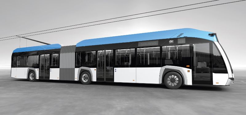 Zeichnung des Solaris Trollino 18 MetroStyle. Pressefoto: Solaris Bus & Coach sp. z o.o., siehe: