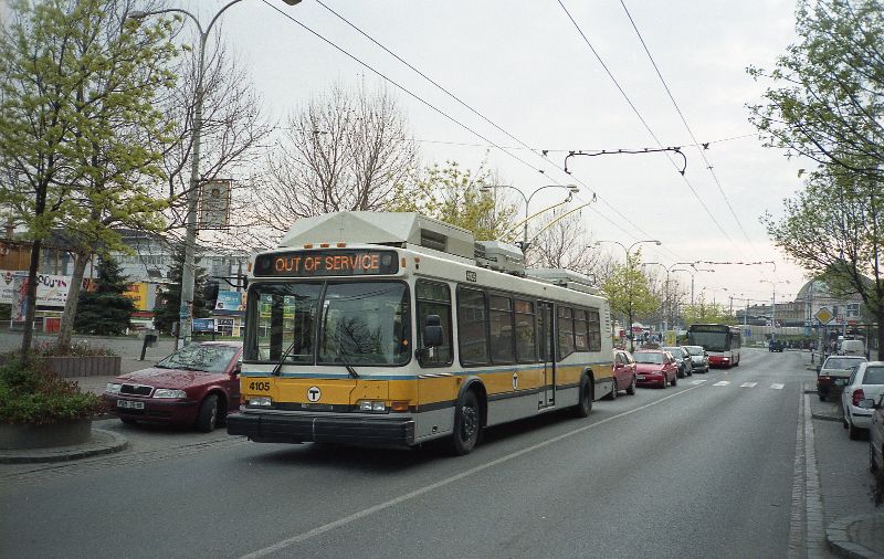 Probefahrt des für Boston bestimmten Wagen 4105 am 23.April 2004. Foto: J. Lehmann