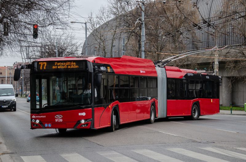 Der neue 9139 im Einsatz auf der Linie 77 am 7. März 2023. Foto: Olivér Homok