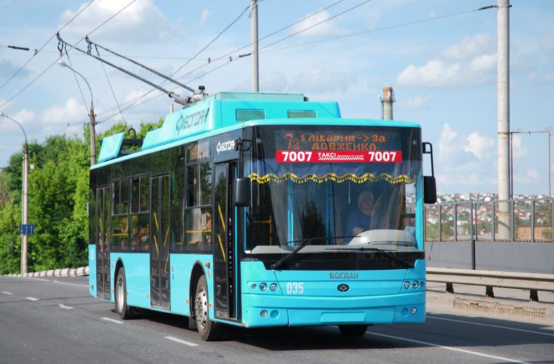 Bogdan T70117 Nr. 035 der letzten Lieferung von 2019 als Linie 7а am 12. Juni 2021. Foto: Alexander Tarasov