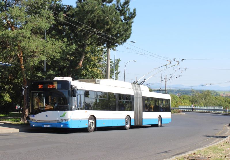 Wagen 028 der aktuell eingesetzten Solaris/Skoda 27 Tr vom Baujahr 2018. Foto: J. Lehmann