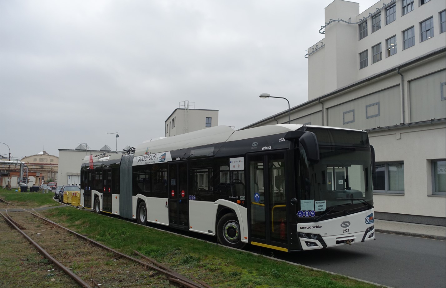 Solaris/Trollino 2222 im Werk der Firma Skoda in Pilsen. Foto: J. Lehmann, 24.10.24