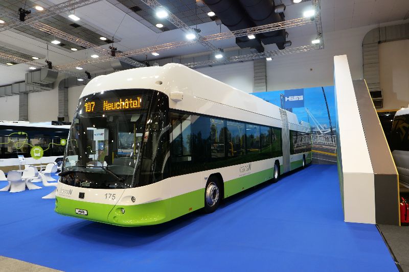 Auf der Busworld 2023 am Stand der Firma Hess. Foto: Budach