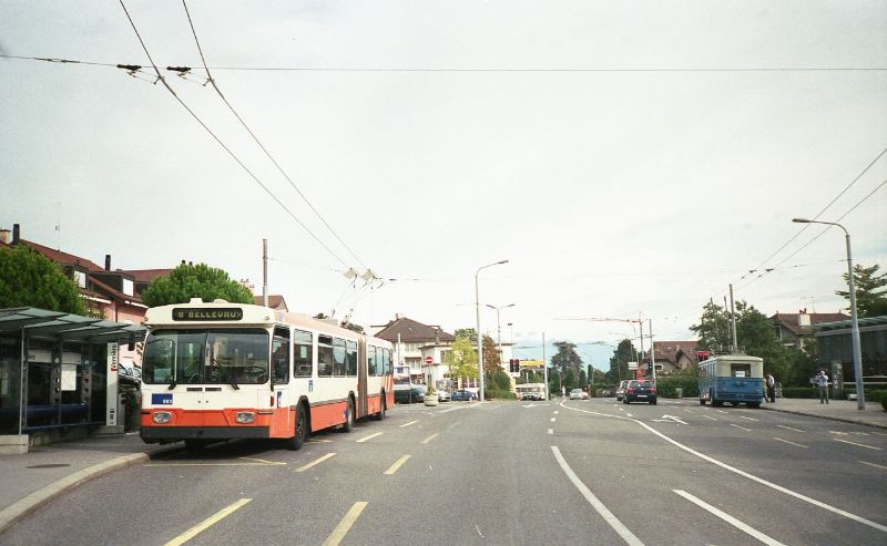 Der aus Genf übernommene Gelenkwagen 883 soll durch die Neufahrzeuge ersetzt werden. Foto: J. Lehmann, 29.09.2007