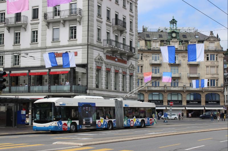 Der Fahrschulwagen 226 wird auch im Liniendienst verwendet, am 28.8.22 stand er auf der Linie 7 im Einsatz. Foto: J. Lehmann