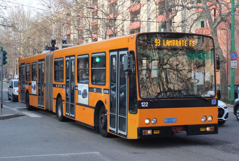 Vier Fiat/Socimi-Macchi/AEG- Gelenktrolleybusse waren am 21.3.24 auf der Linie 93 in der morgentlichen HVZ im Einsatz. Foto: J.Lehmann