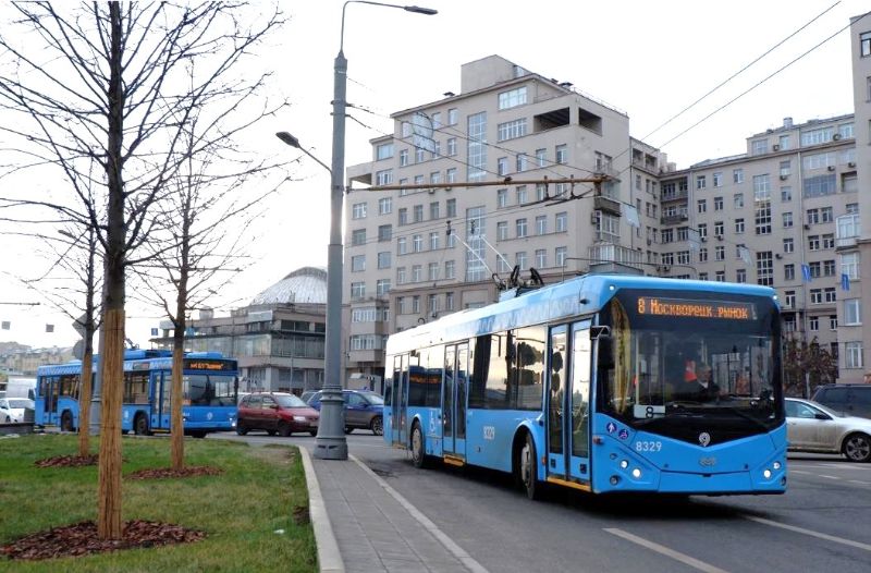 Die Trolleybuslinien 8 und M4 sind die letzten, die in der Nähe der Innenstadt verkehren. Foto: Konstantin Klimov, Januar 2020