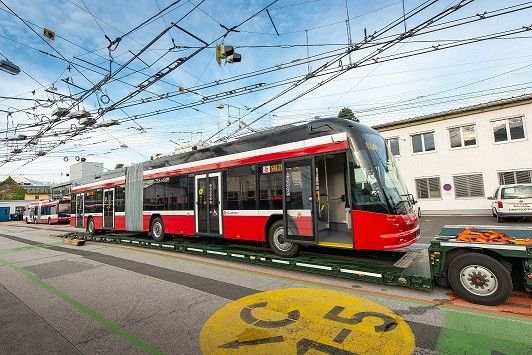 Der 30. eObus traf am 31.1.2023 als erster von insgesamt 13 für dieses Jahr bestellten Einheiten ein. Foto: ®Salzburg AG