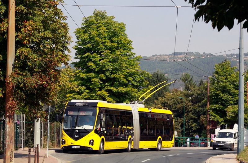 25 neue Trolleybusse vom Typ BKM 43300D lieferte die Firma Belkommunmasch von März 2022 bis März 2023, hier der letzte Wagen 78 als Linie 102 am 3. September 2024. Foto: Semën Kuznetsov
