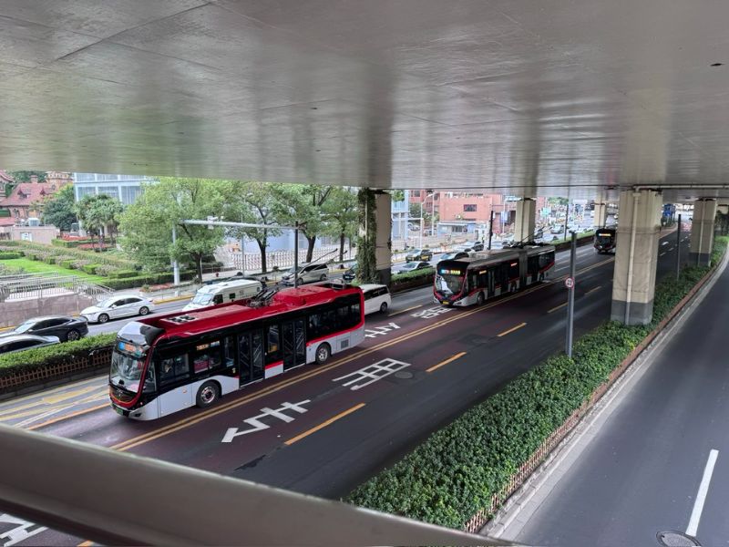 Zwei der neuen Trolleybusse für die Linie 71. Foto: Ilya Ivensky, siehe:
