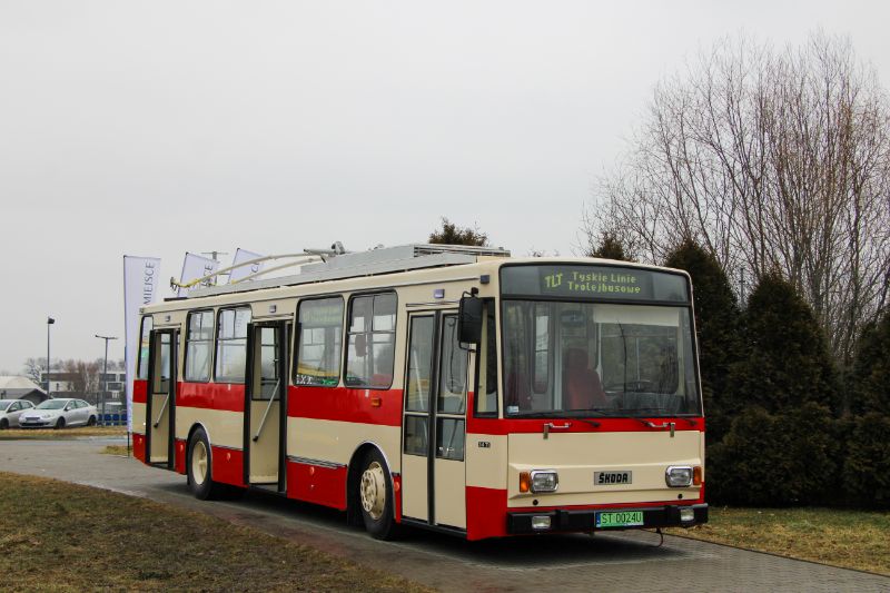 Präsentation des historischen Trolleybus vom Typ Skoda 14Tr am 14.2.2026. Foto: Jan Ende