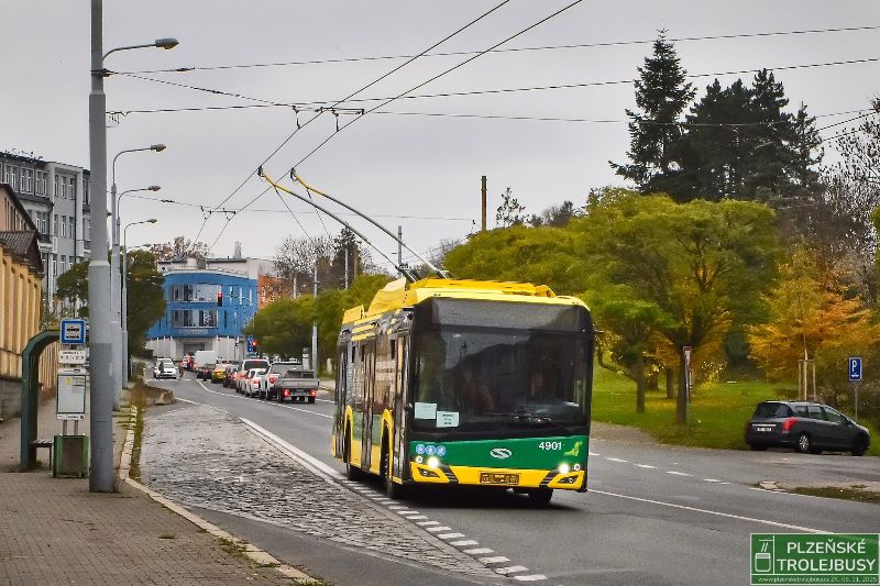 Der erste neue Solaris Trollino mit Skoda-Elektroausrüstung in Plzen auf Testfahrt. Foto: Zdenek Kresa