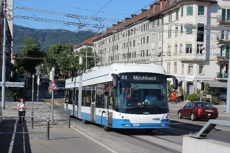 Am 23.06.2020 war LighTram 206 als jüngster Trolleybus im Einsatz auf der Linie 83, er erhielt seine Zulassung einen Monat zuvor am 26.05.2020. Foto: J. Lehmann
