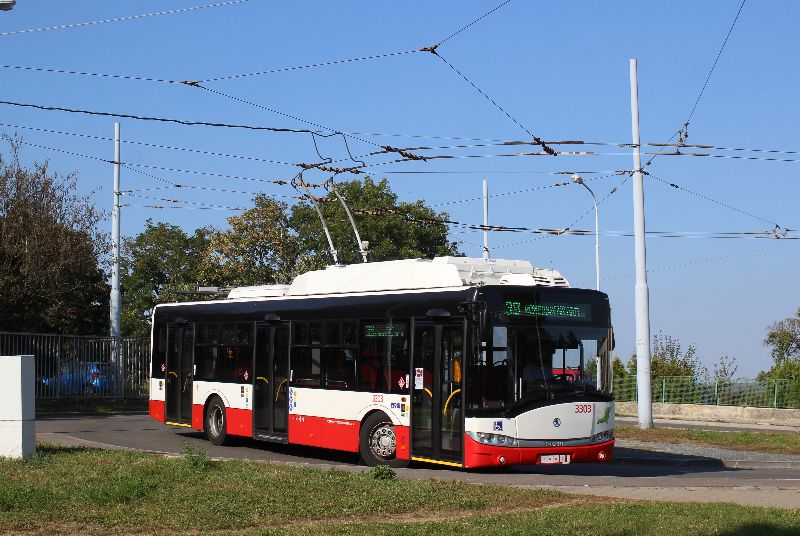 Zu den neuesten Lieferungen gehört Wagen 3303 vom Typ Skoda electric 26Tr . Foto: Jürgen Lehmann, 21.9.2020